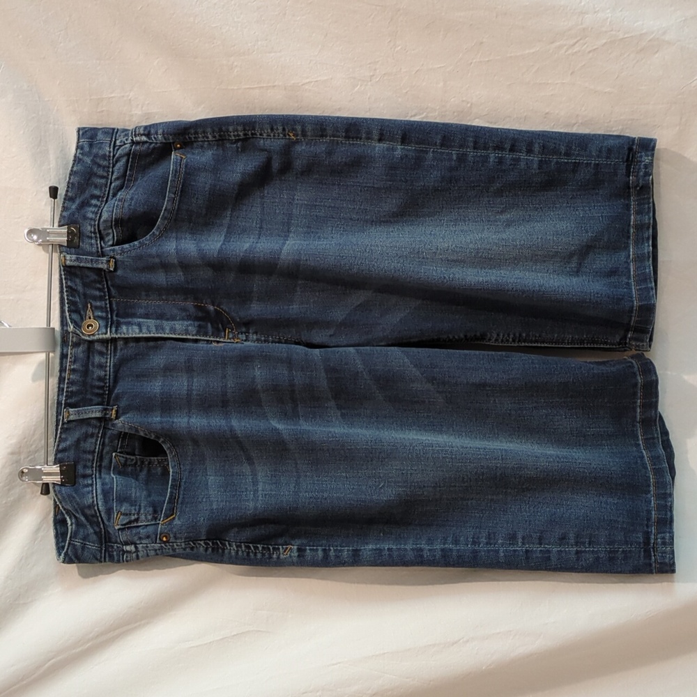 Christopher & Banks | Long Denim Jean Shorts Medium Wash | 12